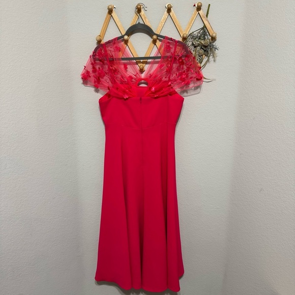 Theia Riley Pink High Low Cocktail Dress Size 10 - Picture 7 of 11